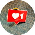Love Number One Enamelled Pin Badge Metal Gift ...