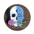 Skull & Rose Pin Badge Enamel Badges Gift Colle...