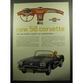1958 Chevrolet Corvette Ad - New '58 Corvette the new shape of sports car