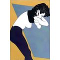 Orig 80s Patrick Nagel Print Nude Woman Disco P...