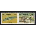St. Vincent Freshwater Fishing Pair 1986 MNH SG...