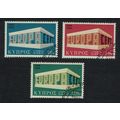 Cyprus Colonnade Europa 3v 1969 CTO SG#331-333