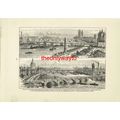 Thames Embankment, 2 Scenes, London, England, B...
