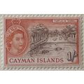 Cayman Islands QEII 1955 1s Brown & Red Orange ...