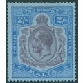 Malta 1922 2s purple & blue on blue SG103 unused