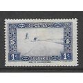 ALGERIA 1936 1c BLUE IN THE SAHARA SG 107 FINE ...