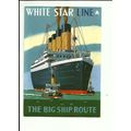 White Star Line TITANIC Poster Art Postcard (Sa...