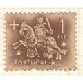 Portugal 1953 - 1e carmine brown/rose - Medieva...