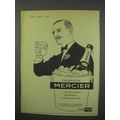 1960 Mercier Champagne Ad - Distinguished Taste