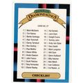 1988 Donruss Baseball Checklist unmarked card #27
