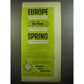 1954 European Travel Commission Ad - Europe in the Spring
