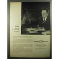 1956 First National City Bank Ad - Light in a dark corner