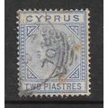 CYPRUS 1882 QV 12 PIASTRES BLUE DIE II SG34 34 ...