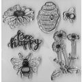 Bee Stamp Set. App 9.5x10cm. Stamping Cardmakin...