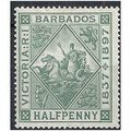 Barbados 1897 SG117 1/2d Dull Green Diamond Jub...