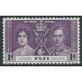 Fiji 1937 SG246 1d Purple Coronation Mounted Mi...