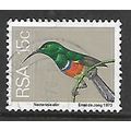 SOUTH AFRICA 1974 15c GREATER DOUBLE COLLARED S...