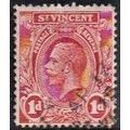 ST VINCENT, 1913-14 1d George V, SG 109 (Scott ...