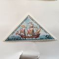 St Vincent 1973 Columbus 50c Santa Maria Unmoun...