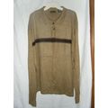 Men's George Tan Striped Polo Sweater Shirt - S...