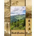North Carolina Laser Engraved Wood Picture Fram...