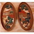 Vintage Burwood MCM 3D Molded Resin Wall Plaque...