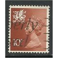 Wales GB 1980 10p Orange Machin 1 BAND SG W29.(...