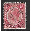 JAMAICA 1929 1d CARMINE RED SG 58 FINE USED#