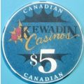 Kewadin Canadian. $5 Casino Chip. Sault Ste Mar...