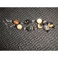 Unique multi faceted mixed round fire agate bea...