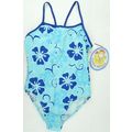 NWT Angel Beach Girls One Piece Aqua Tropical F...