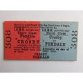 Isle of Man Railway Crosby-Foxdale Ticket #261