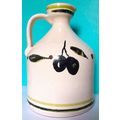 AN OLIVE OIL FLAGON - CREAM with OLIVES + LEAVE...