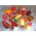 BARGAIN FOOD THEMED DOGGY TAKEAWAY VINYL SQUEAK...