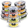 Joyjolt Joyful 24Pc(12 Airtight, Freezer Safe F...