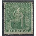 Barbados 1861 SG21a (1/2d) Blue-Green Mounted M...