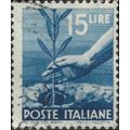 ITALY, Planting an olive tree, blue 1946, 15Lire
