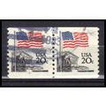 Used 1895 20c U.S. Flag Very Fine CNP Left 5 PA...