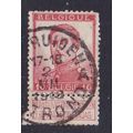 BELGIUM 1912 ALBERT I 10c LARGE HEAD + TAB USED...