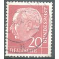 Germany 1954 - 12pf carmine - President Von Hin...