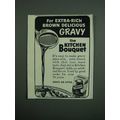 1950 Kitchen Bouquet Ad - Extra-Rich Delicious Gravy