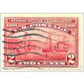USA 1909 2 cents Red - Hudson Fulton Used V1