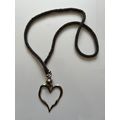 BALINESE BEADED ROPE NECKLACE WITH OPEN HEART