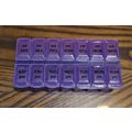 Purple 7-Day AM/PM Plastic Pill Tray, Medicine ...