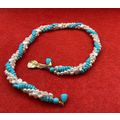 Avon 1983 Turquoise & White Twist Necklace