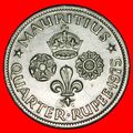 Ⰶ GREAT BRITAIN (1960-1978): MAURITIUS ★ 1/4 RU...