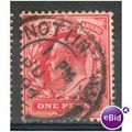 GB stamps 1902-10 KEV11 - 1d SG219 Nottingham 2