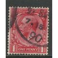 GB 1912 - 24 KGV 1d Red shades Wmk 100. ( F200 )