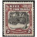 Niue 1945 SG96 2/- Black & Red-Brown Mounted Mi...