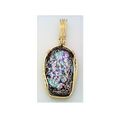 Blue Pink Dichroic Glass Gold Filled Wire Wrap ...